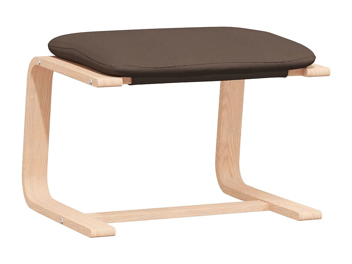 Sillón de relax con taburete tela marrón oscuro