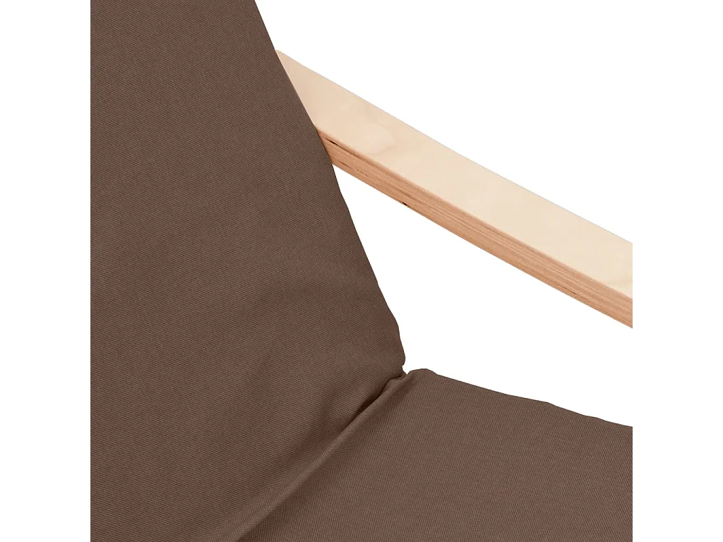 Sillón de relax con taburete tela marrón oscuro