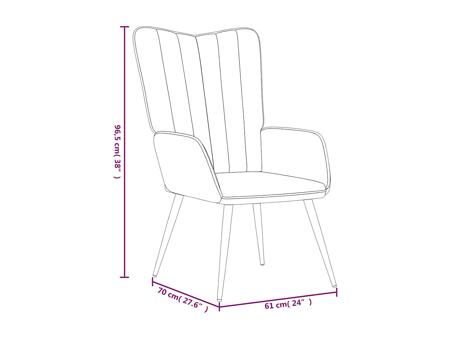 Fauteuil de relaxation Gris clair Velours