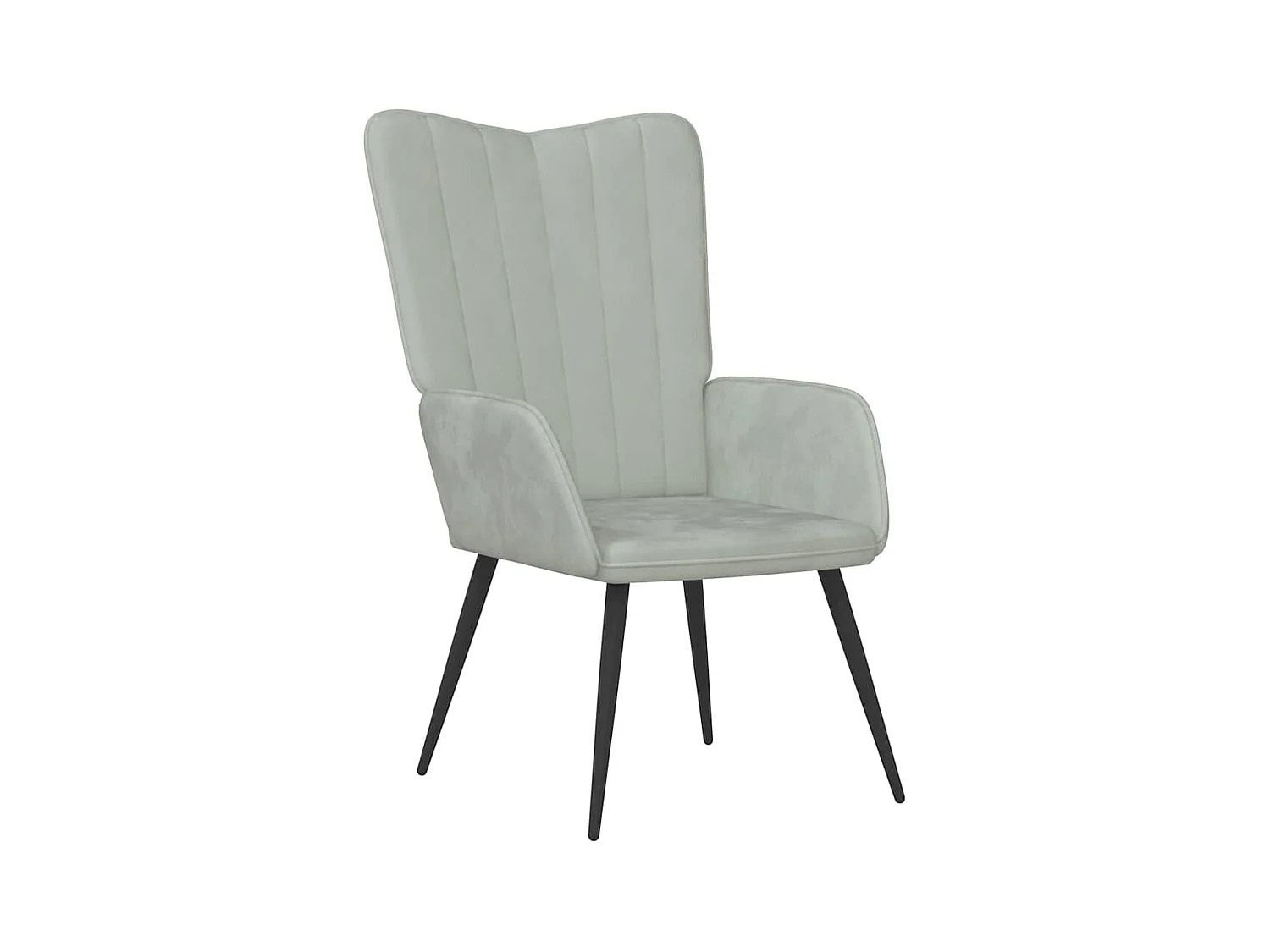 Fauteuil de relaxation Gris clair Velours
