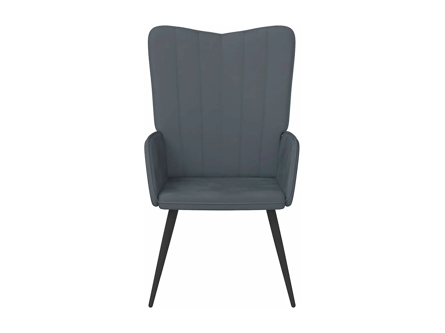 Fauteuil de relaxation Gris foncé Velours