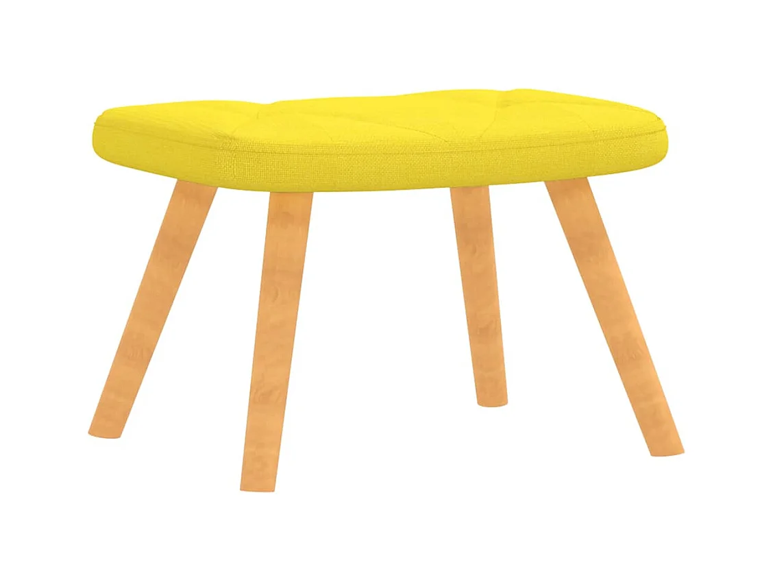 Fauteuil de relaxation avec tabouret Jaune moutarde Tissu