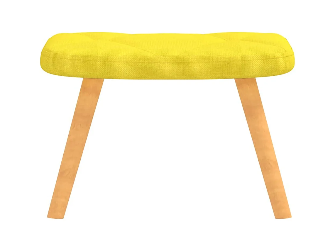 Fauteuil de relaxation avec tabouret Jaune moutarde Tissu