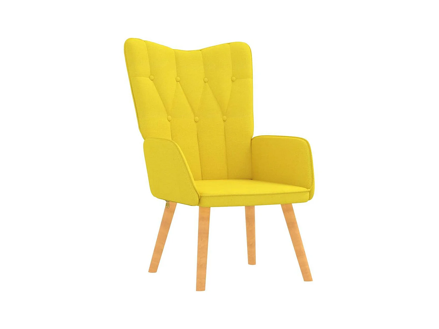 Fauteuil de relaxation avec tabouret Jaune moutarde Tissu