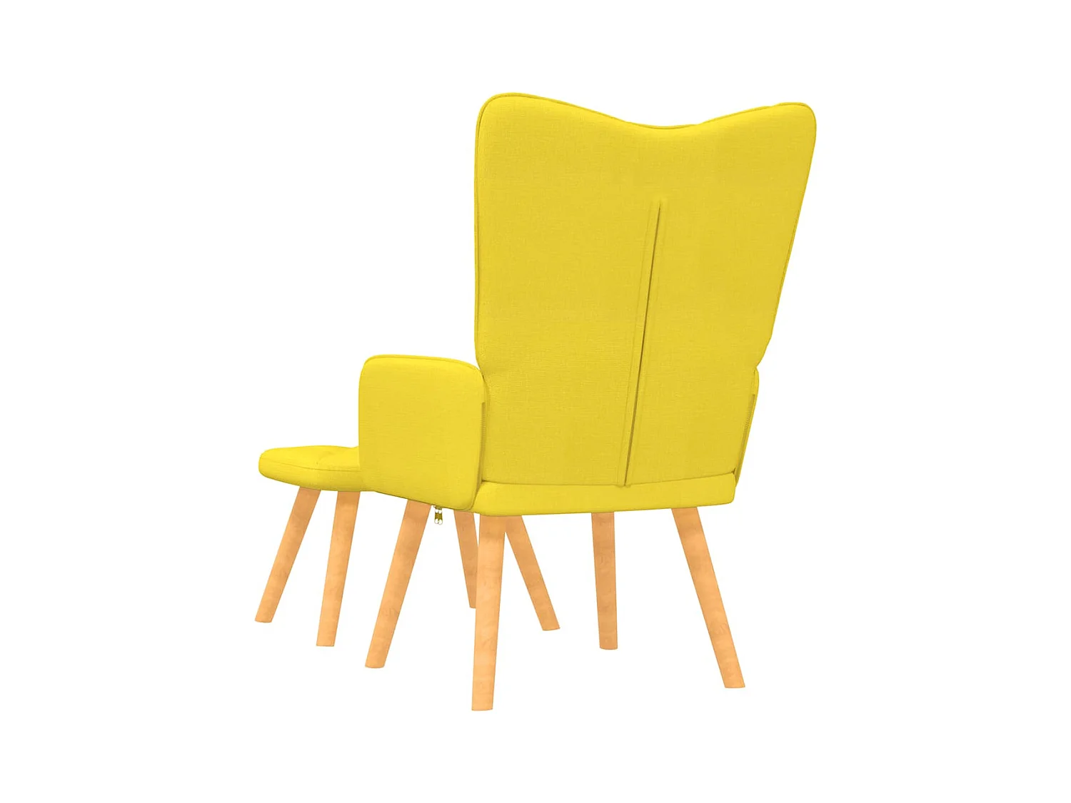 Fauteuil de relaxation avec tabouret Jaune moutarde Tissu