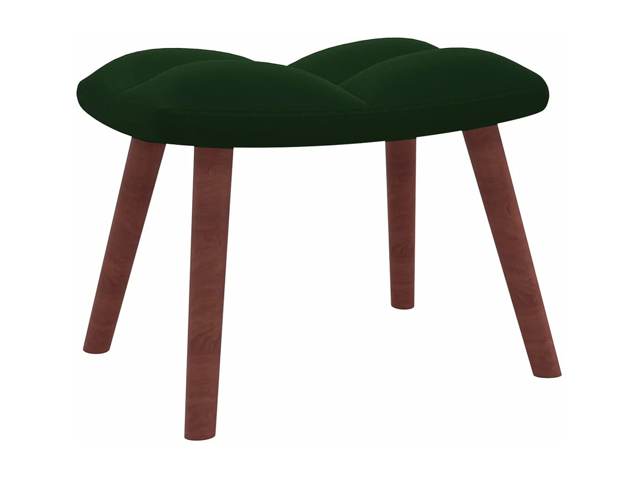 Fauteuil de relaxation avec repose-pied Vert foncé Velours