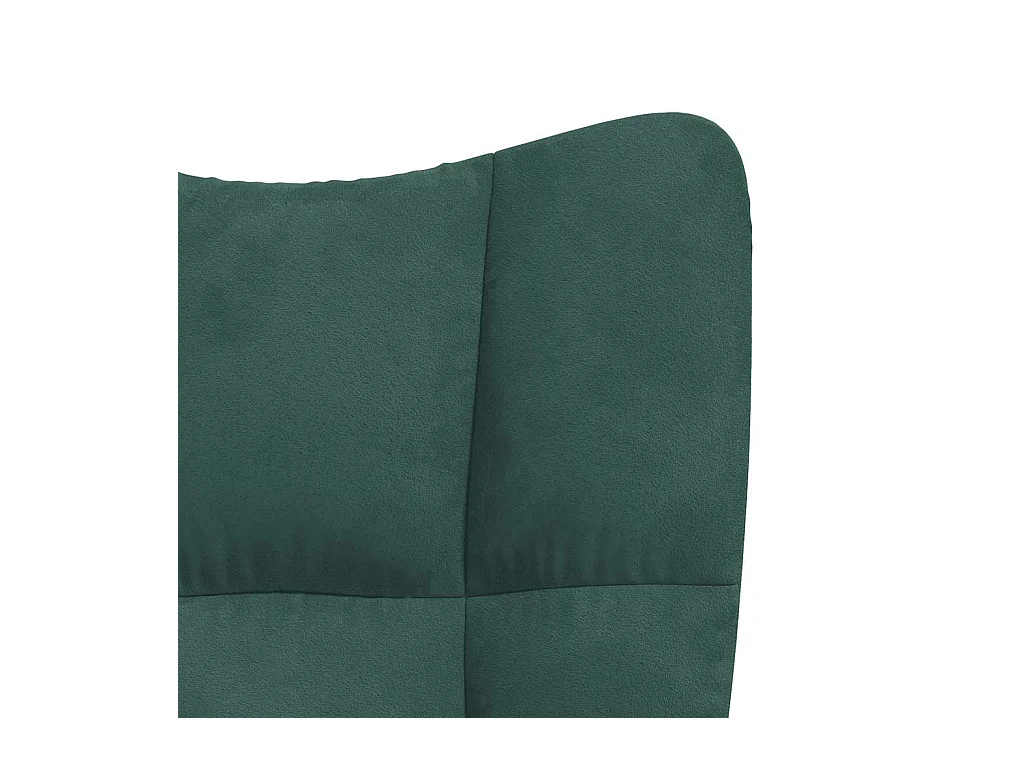 Fauteuil de relaxation avec repose-pied Vert foncé Velours