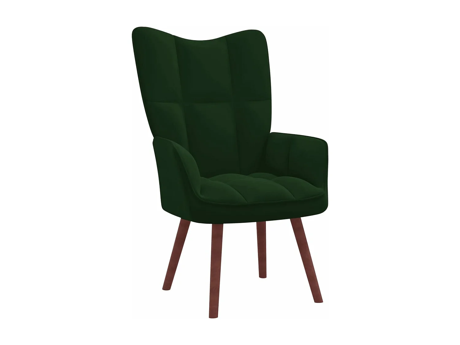 Fauteuil de relaxation avec repose-pied Vert foncé Velours