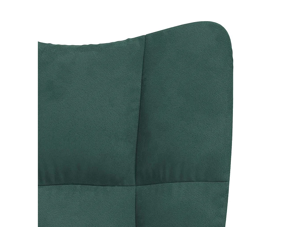 Fauteuil de relaxation avec repose-pied Vert foncé Velours