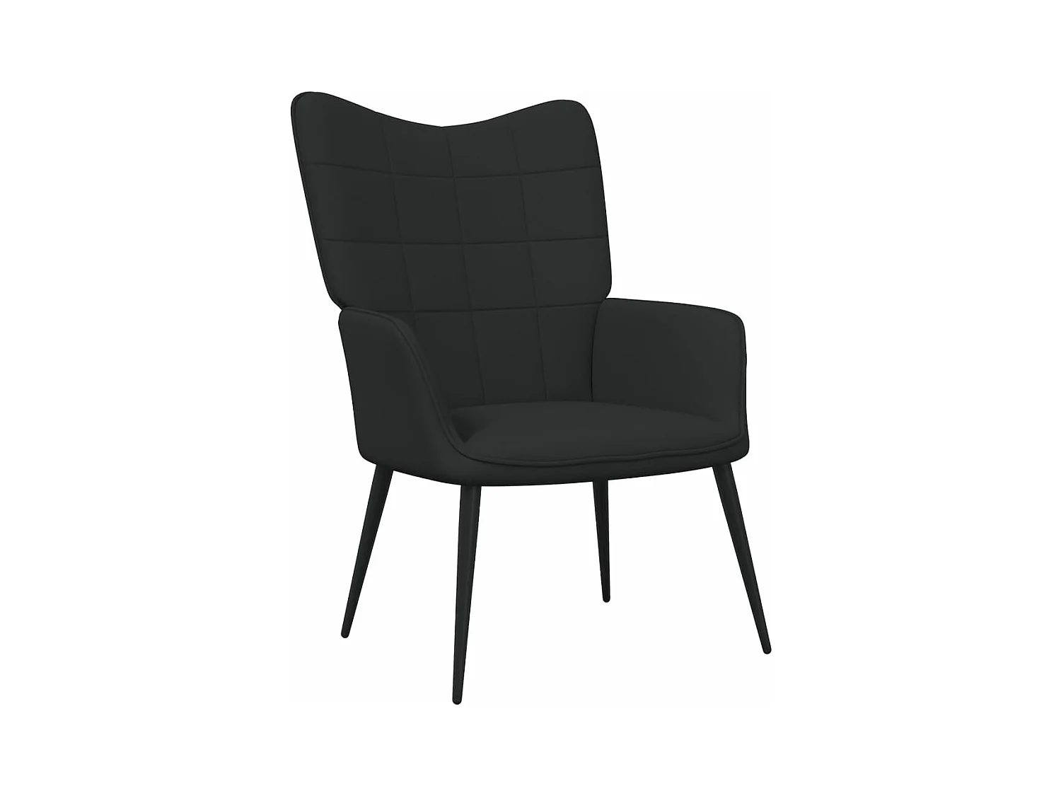 Fauteuil de relaxation Noir Tissu
