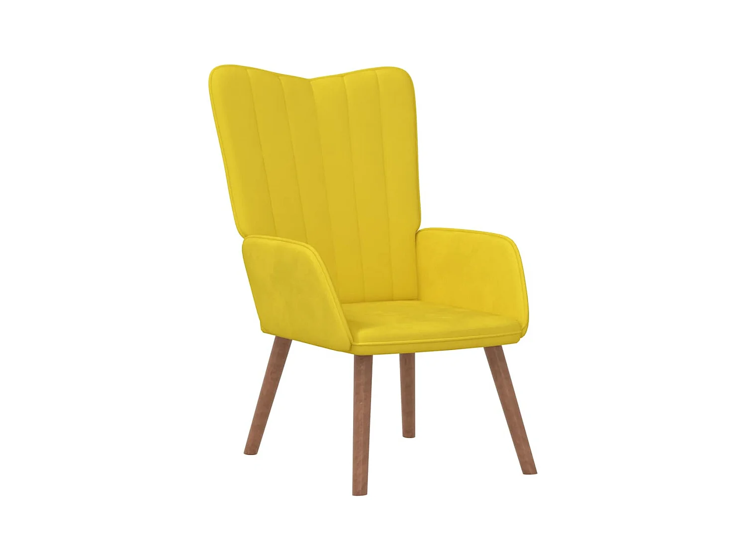 Fauteuil de relaxation Jaune moutarde Velours