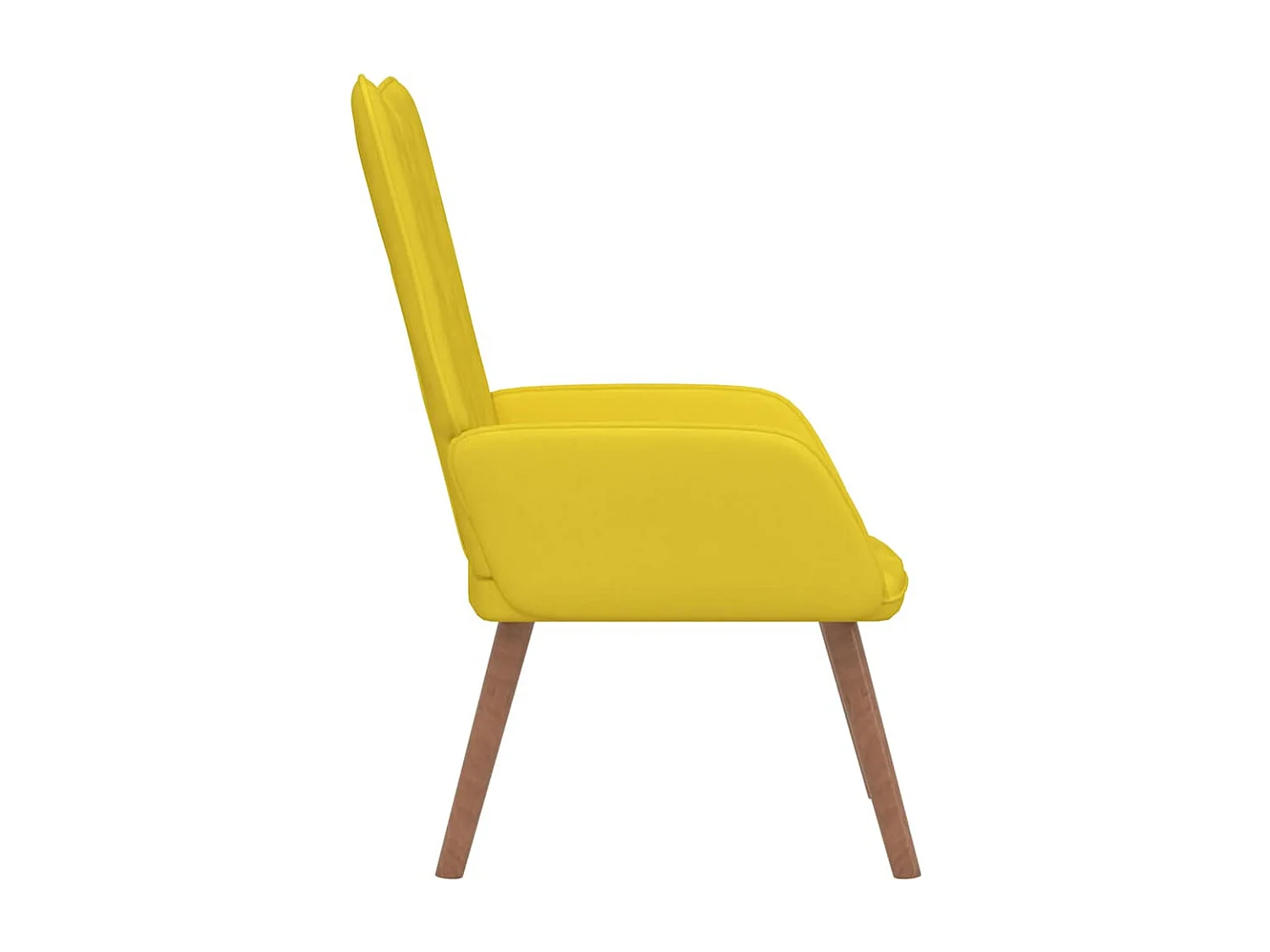 Fauteuil de relaxation Jaune moutarde Velours