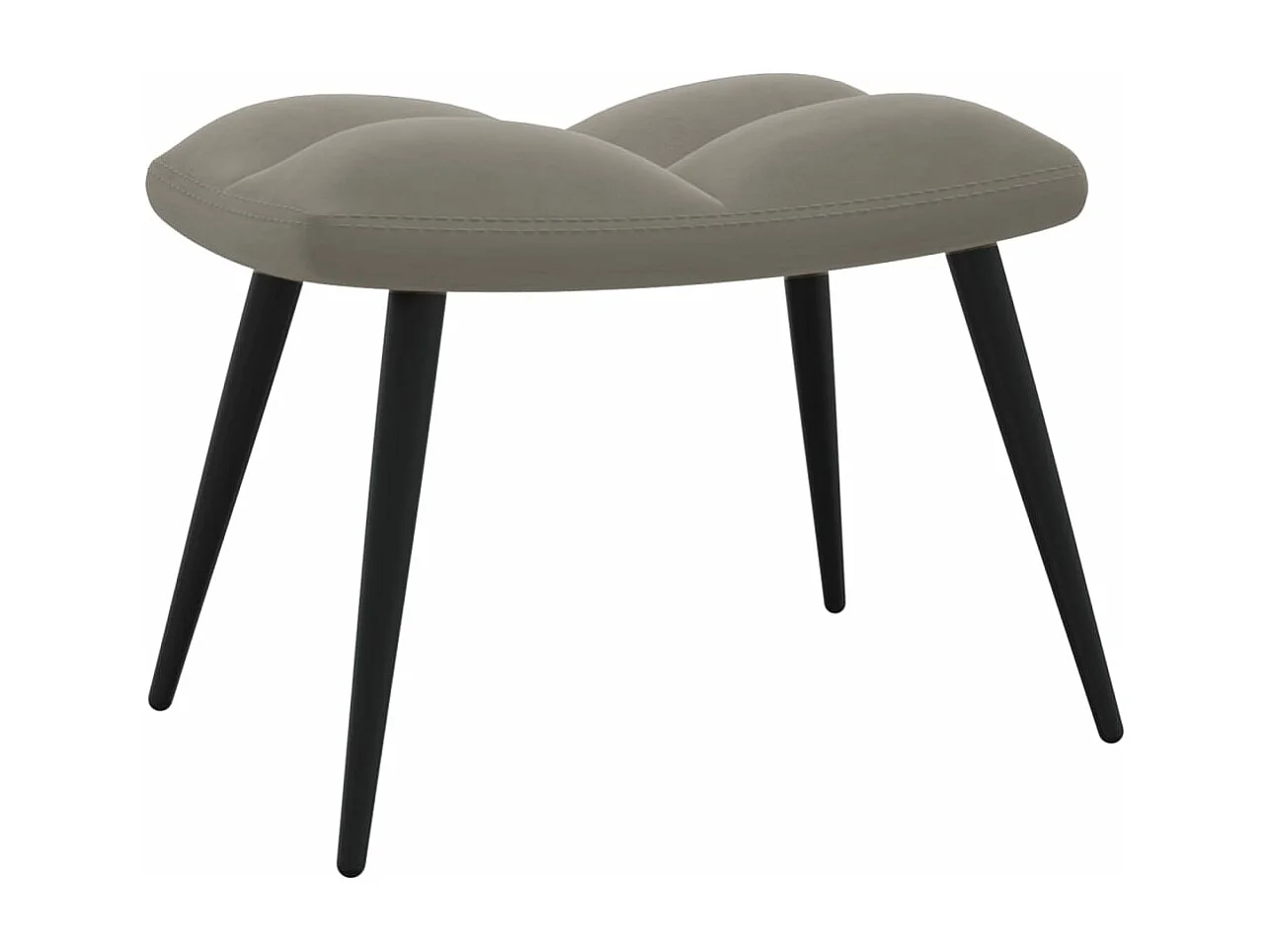 Fauteuil de relaxation avec repose-pied Gris clair Velours