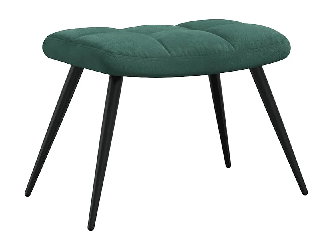 Fauteuil de relaxation avec repose-pied Vert foncé Velours