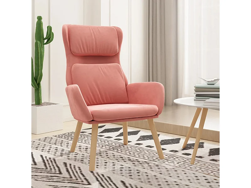 Fauteuil de relaxation Rose Velours