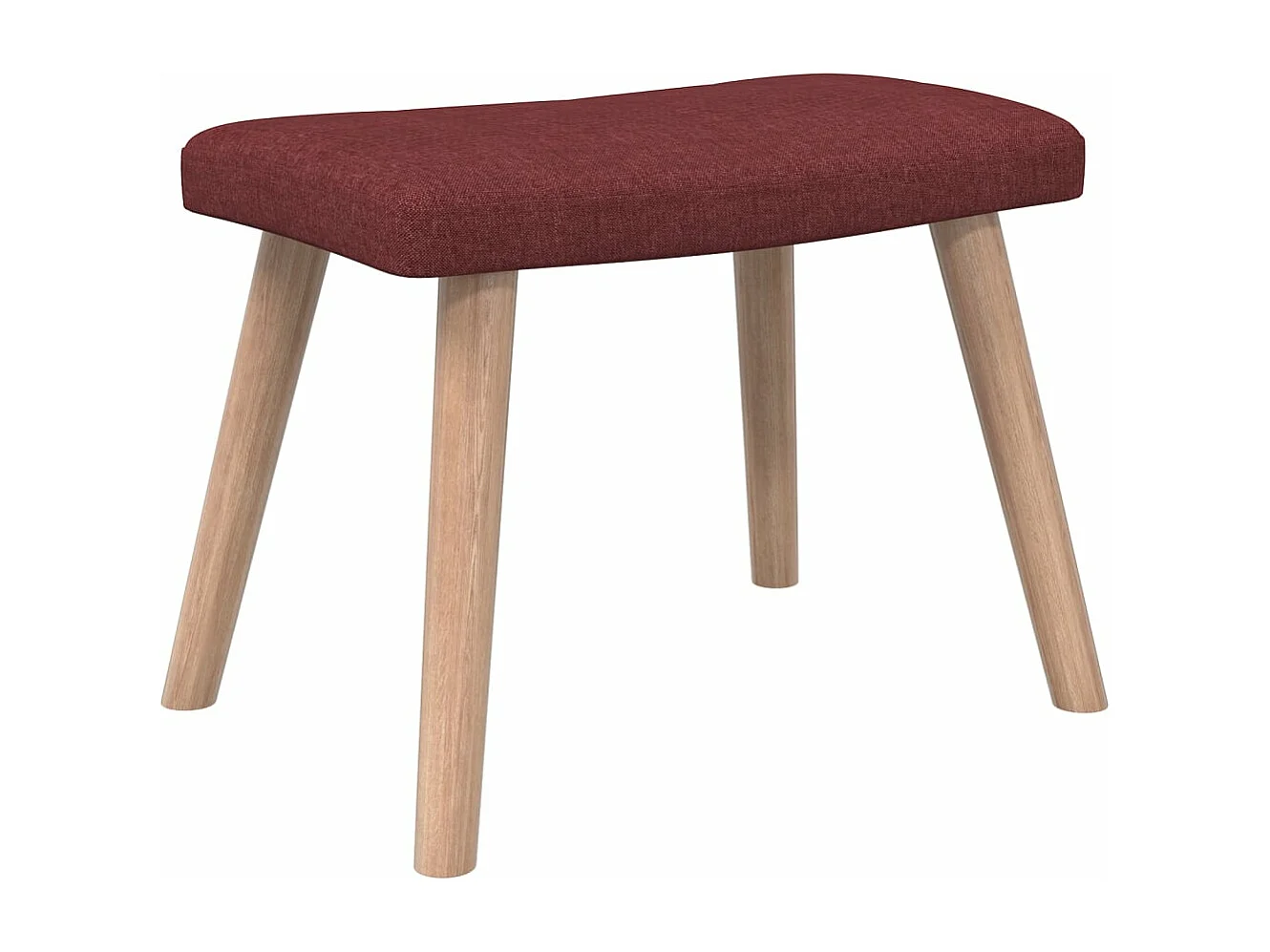 Fauteuil de relaxation avec tabouret Rouge bordeaux Tissu