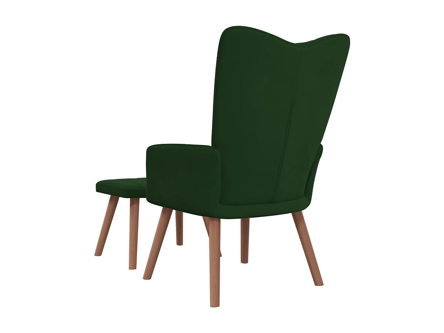 Fauteuil de relaxation avec repose-pied Vert foncé Velours