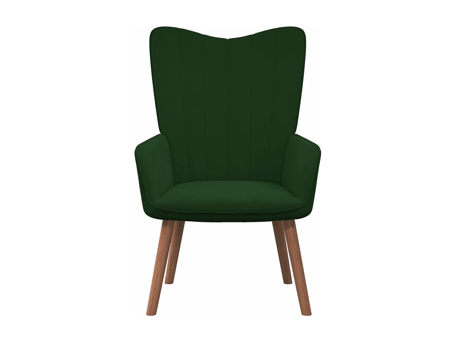 Fauteuil de relaxation avec repose-pied Vert foncé Velours
