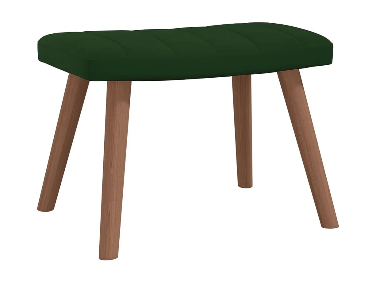 Fauteuil de relaxation avec repose-pied Vert foncé Velours