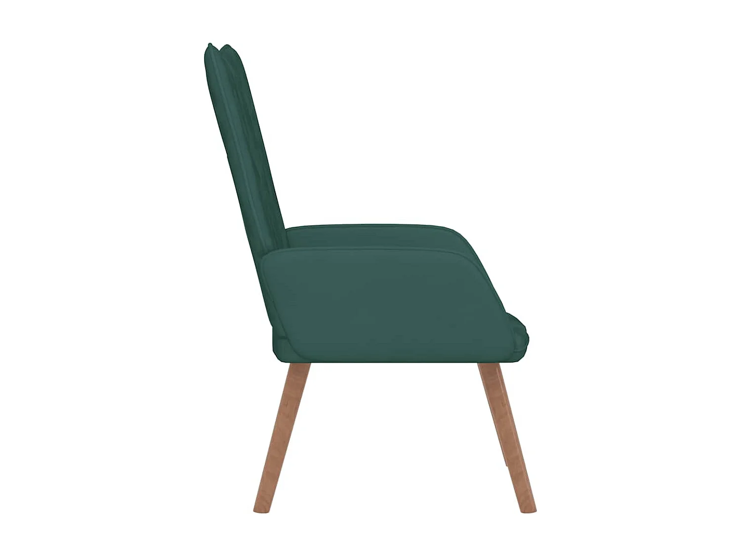 Fauteuil de relaxation Vert foncé Velours