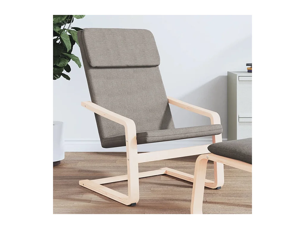 Fauteuil de relaxation Taupe Tissu