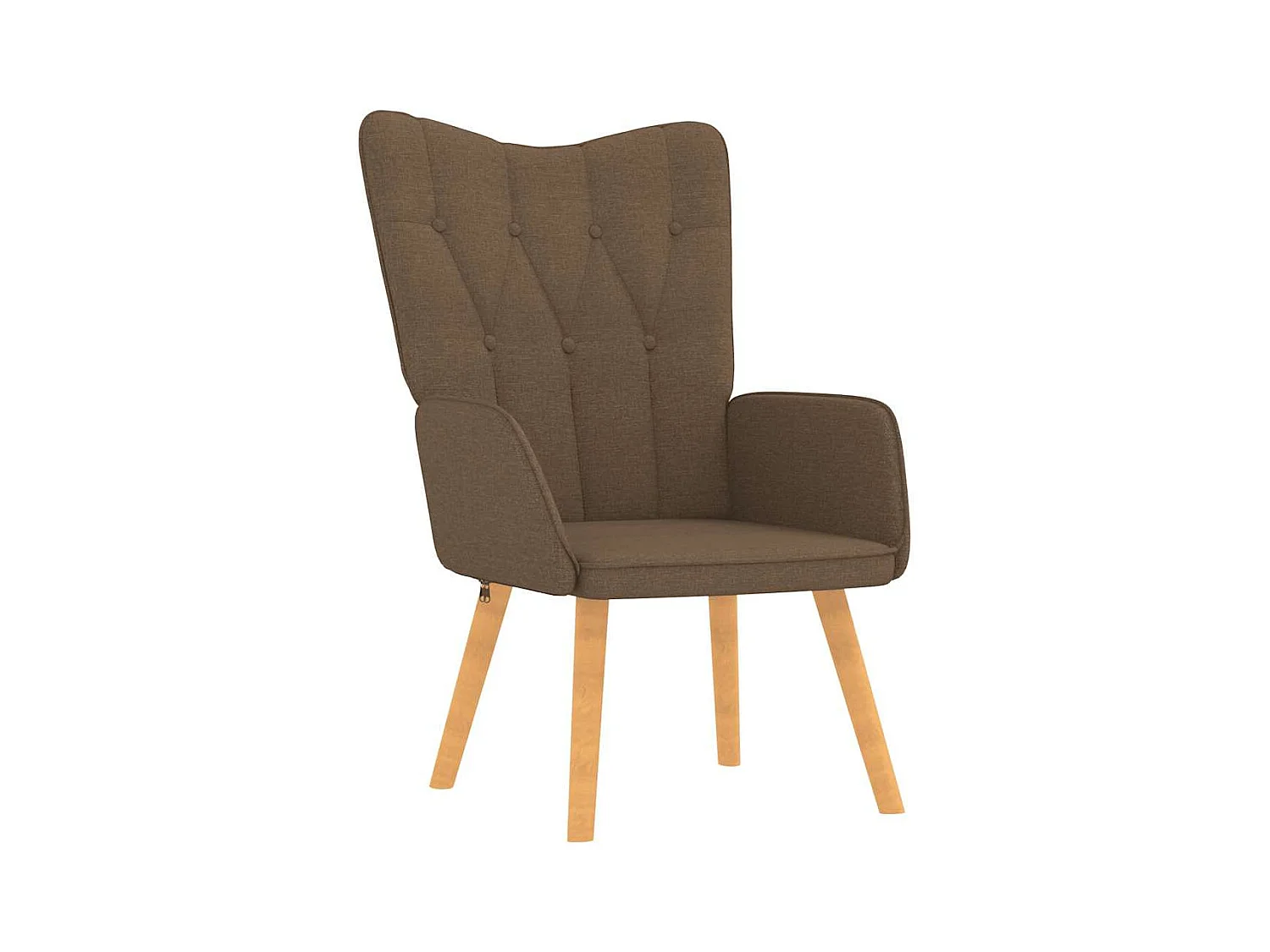 Fauteuil de relaxation avec tabouret Marron Tissu