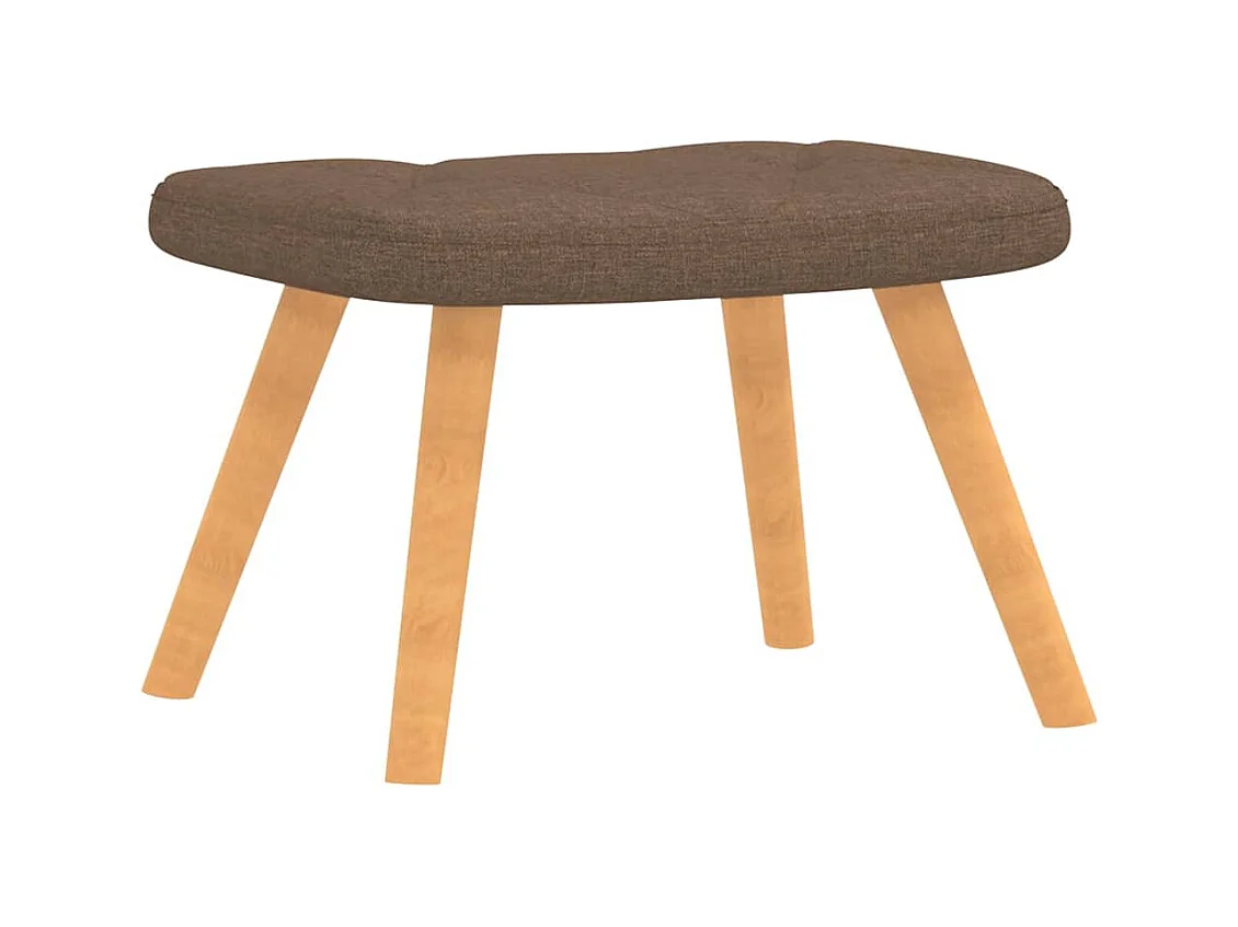 Fauteuil de relaxation avec tabouret Marron Tissu