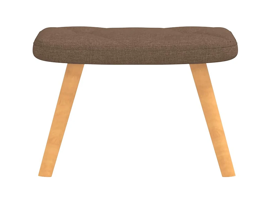 Fauteuil de relaxation avec tabouret Marron Tissu
