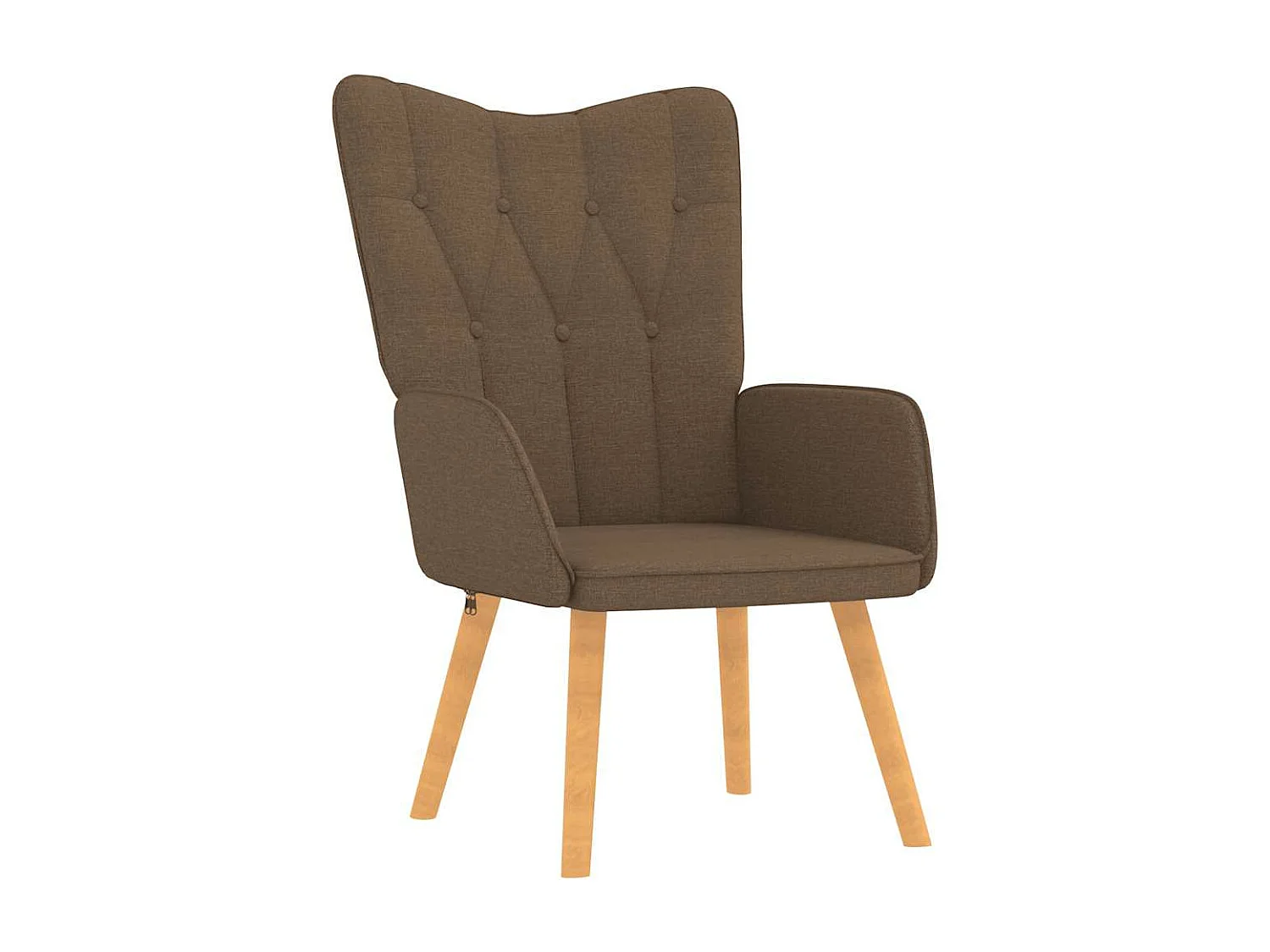 Fauteuil de relaxation avec tabouret Marron Tissu