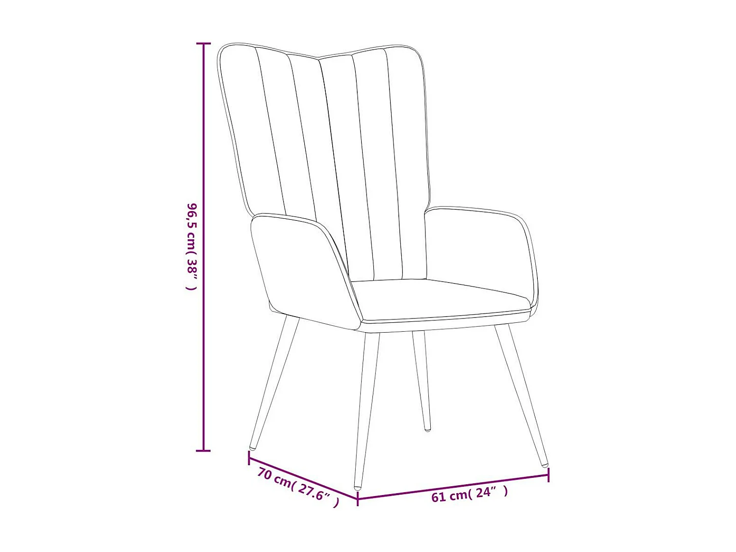 Fauteuil de relaxation avec repose-pied Vert foncé Velours