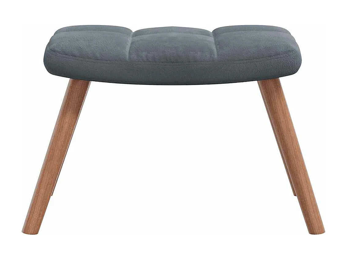 Fauteuil de relaxation avec repose-pied Gris foncé Velours