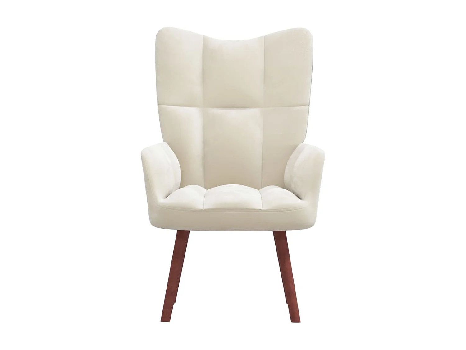 Fauteuil de relaxation Blanc crème Velours