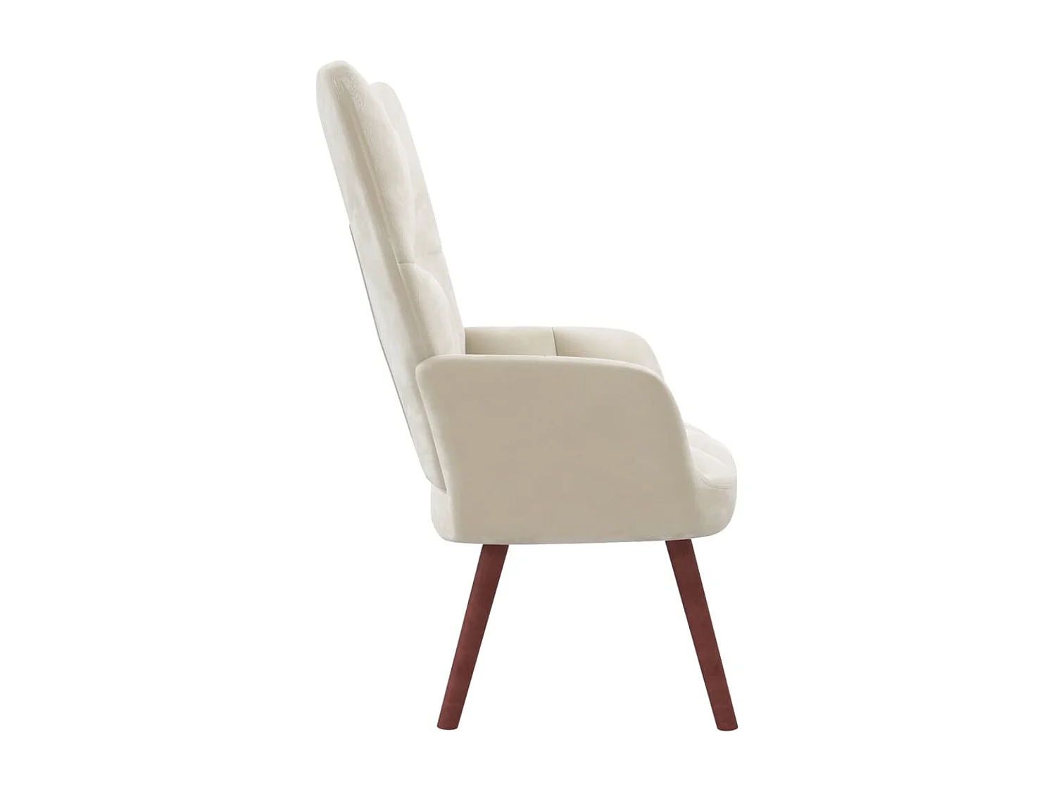 Fauteuil de relaxation Blanc crème Velours