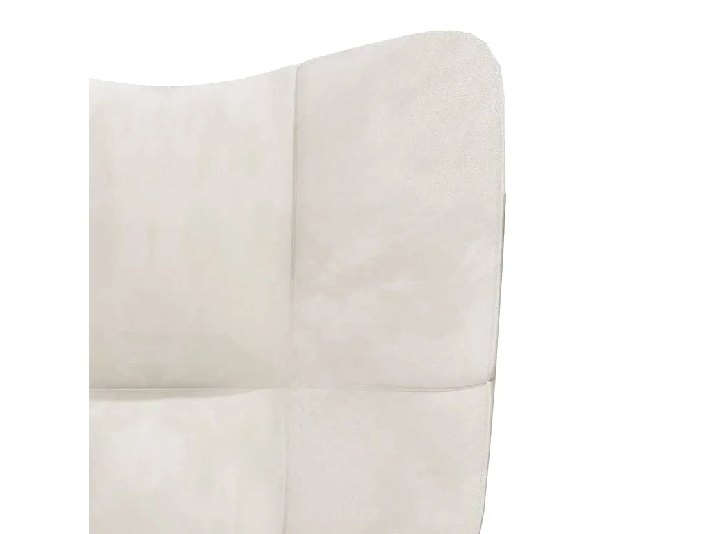 Fauteuil de relaxation Blanc crème Velours