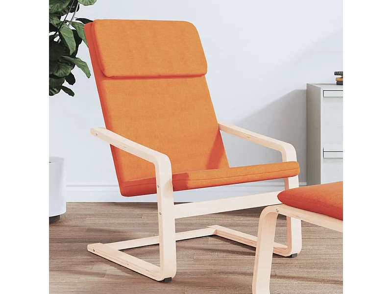 Cadeira de descanso tecido amarelo-escuro