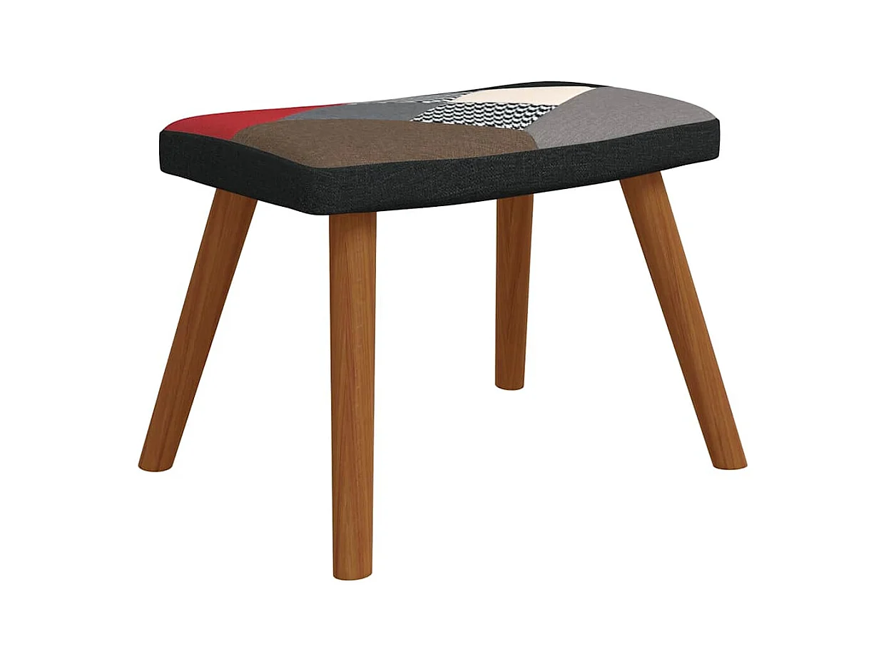 Fauteuil de relaxation avec repose-pied Patchwork Tissu