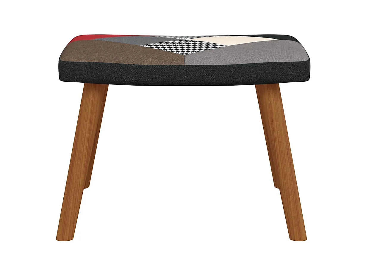 Fauteuil de relaxation avec repose-pied Patchwork Tissu