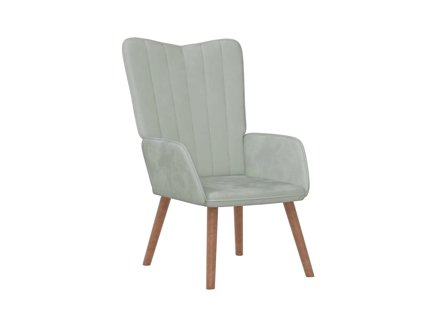 Fauteuil de relaxation Gris clair Velours