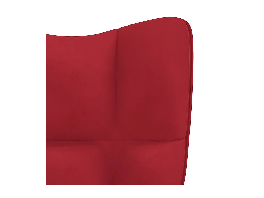 Fauteuil de relaxation avec repose-pied Rouge bordeaux Velours