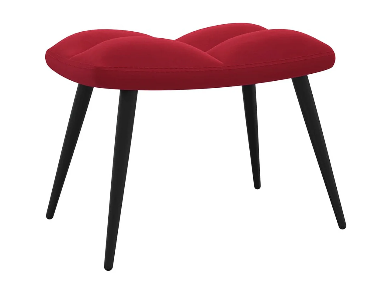 Fauteuil de relaxation avec repose-pied Rouge bordeaux Velours