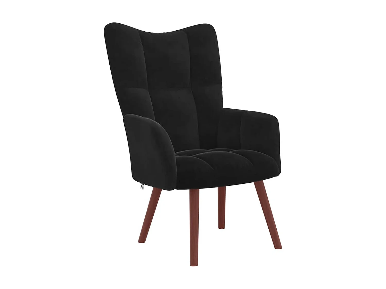 Fauteuil de relaxation avec repose-pied Noir Velours