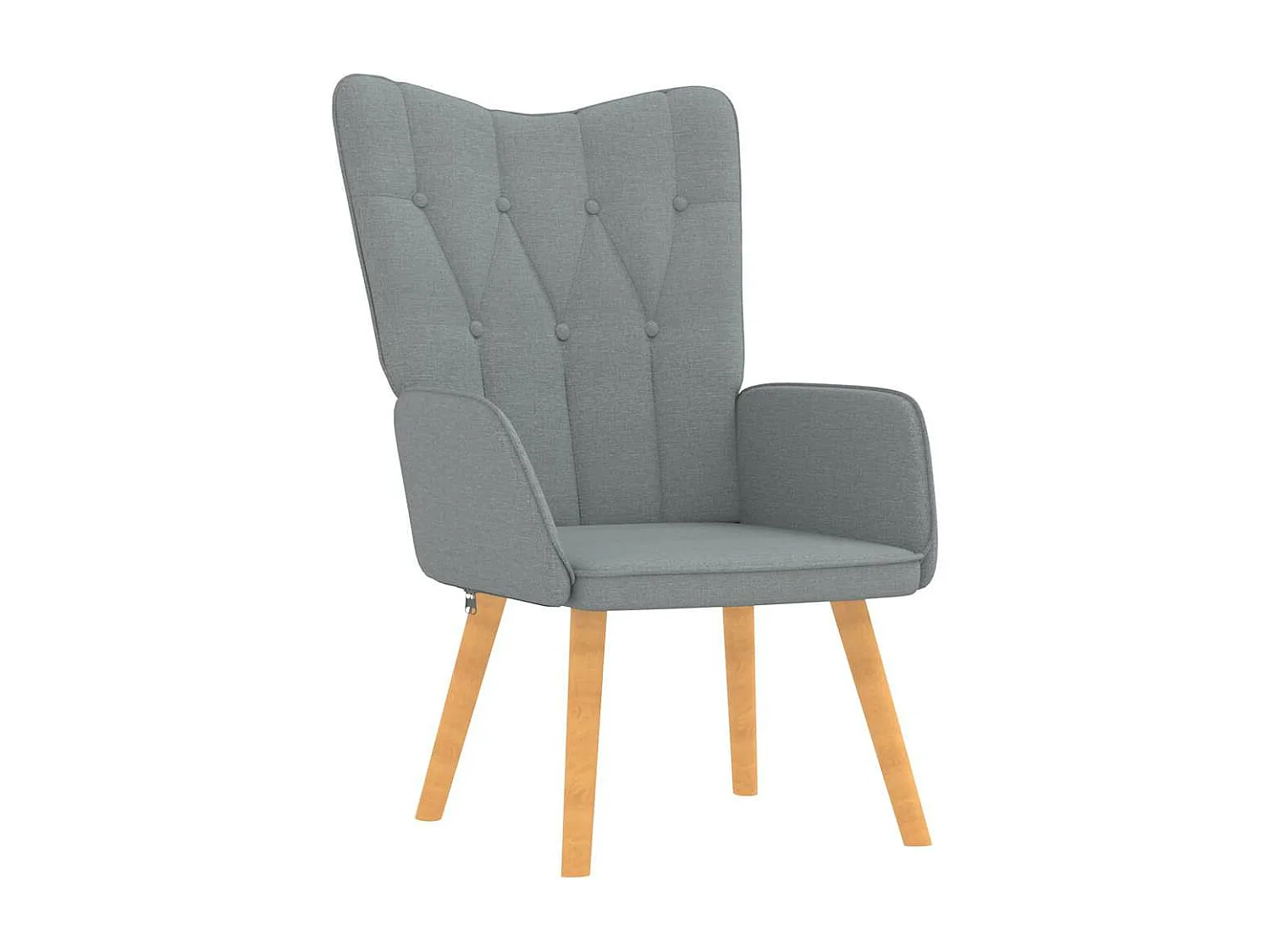 Fauteuil de relaxation avec tabouret Gris clair Tissu