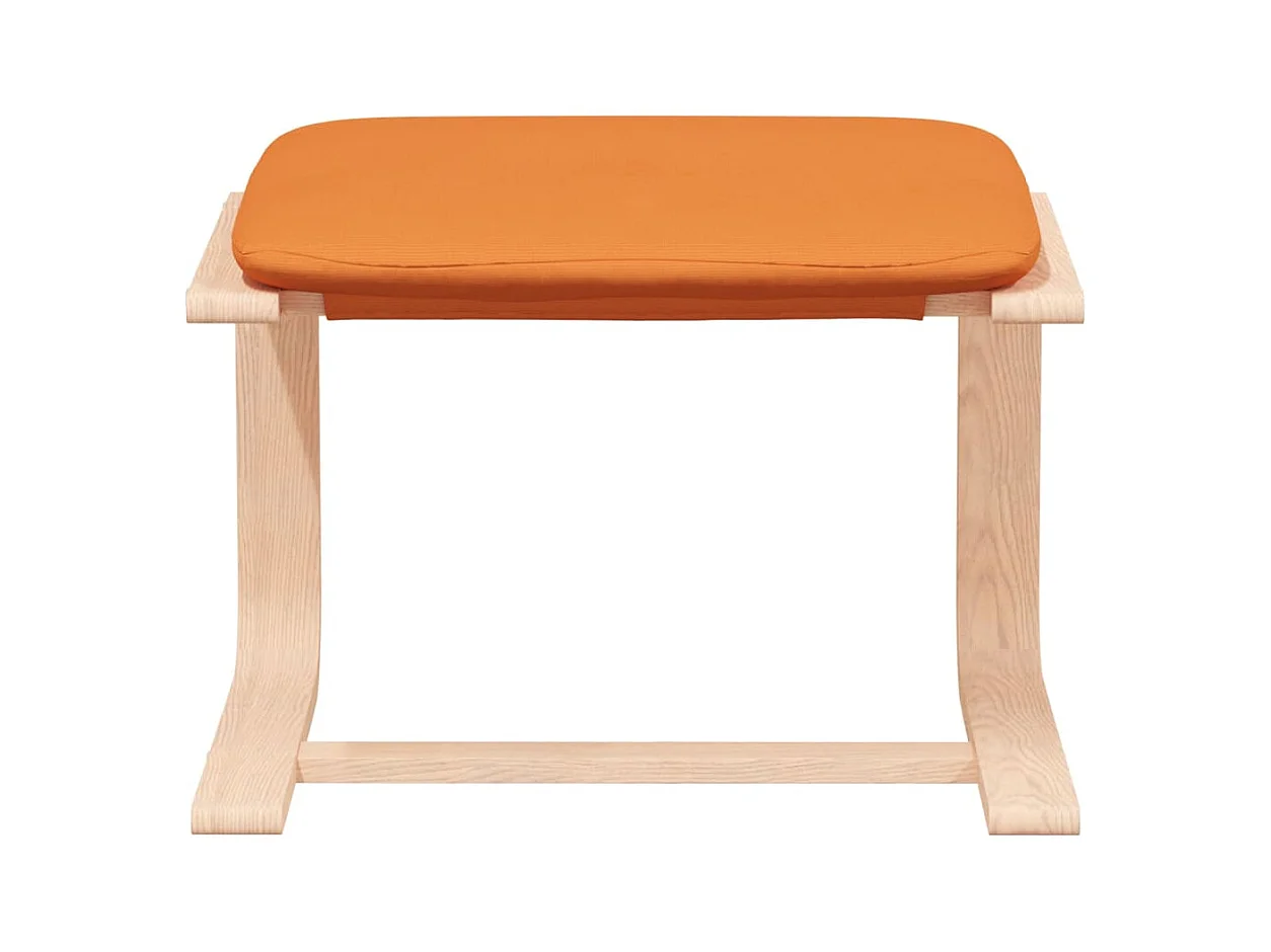 Sillón de relax con taburete tela amarillo oscuro