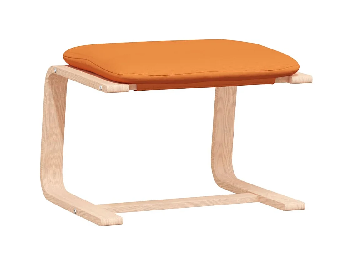 Sillón de relax con taburete tela amarillo oscuro