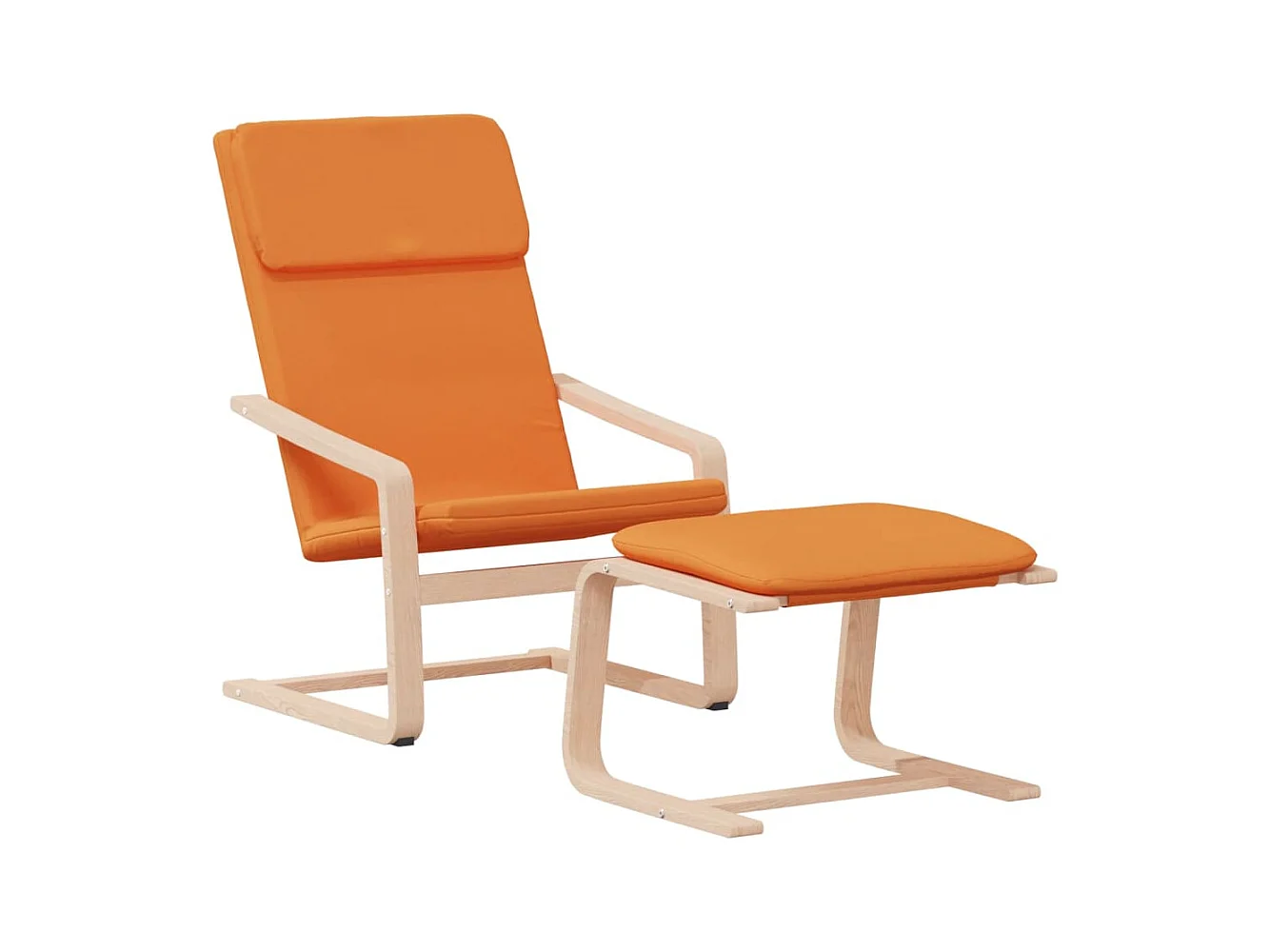 Sillón de relax con taburete tela amarillo oscuro