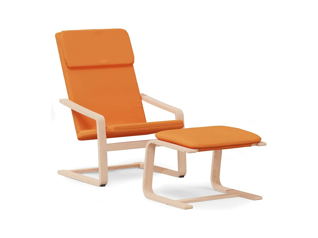 Sillón de relax con taburete tela amarillo oscuro