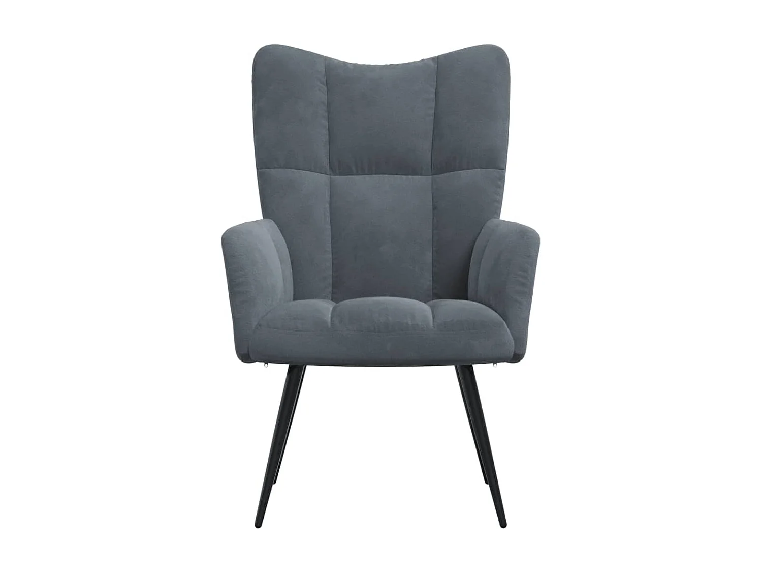 Fauteuil de relaxation Gris foncé Velours
