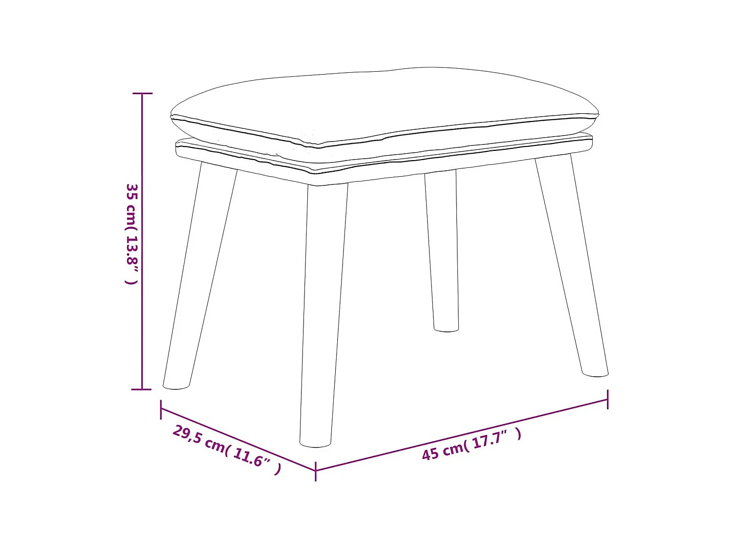 Fauteuil de relaxation avec tabouret Vert foncé Velours