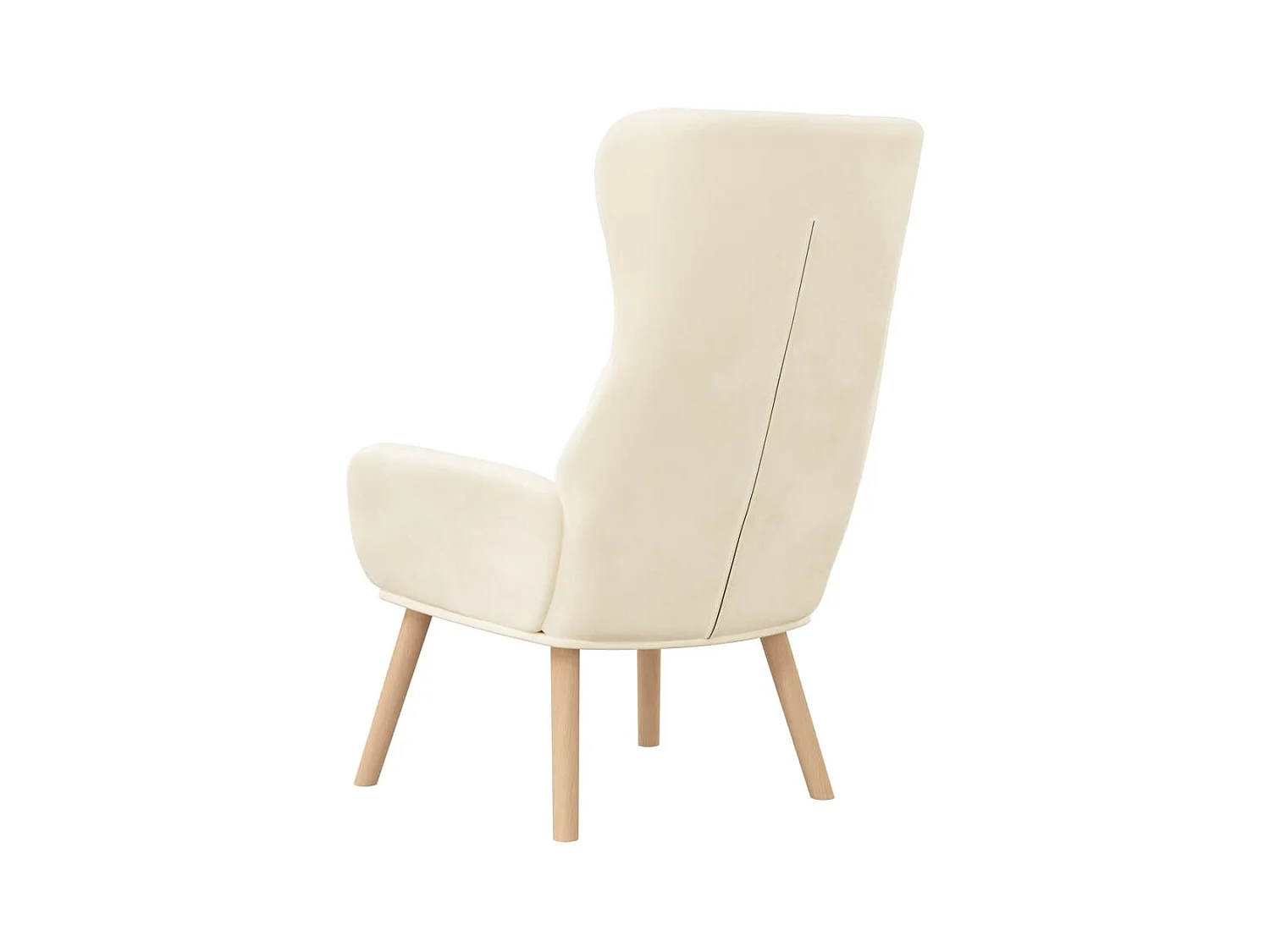 Fauteuil de relaxation Blanc crème Velours
