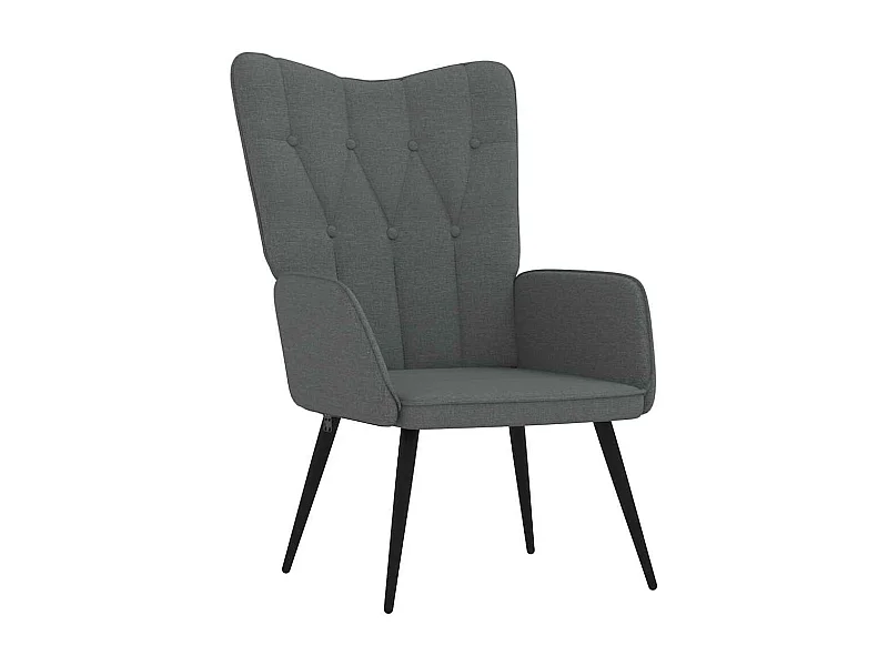 Silla de relajación de tela gris oscuro